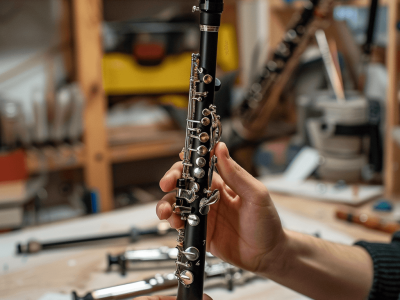 gefen_23233_fixing_a_black_Clarinet_with_a_blank_background_in__629c8ed5-4aa7-4a1d-a1f5-5b0b5392b9c8